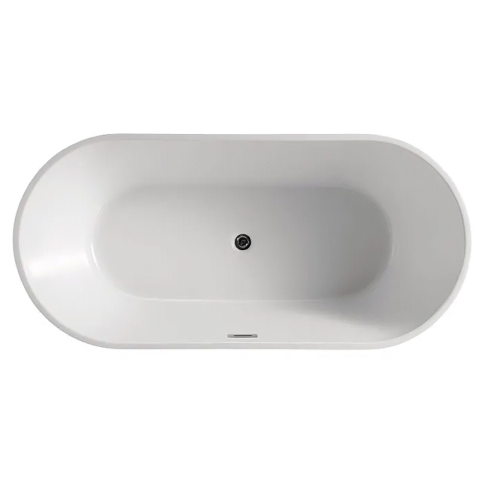Ванна акриловая Azario BRISTOL 1700х800х580, свободностоящая, в комплекте с сифоном и металлической рамой, BRI17080. Фото