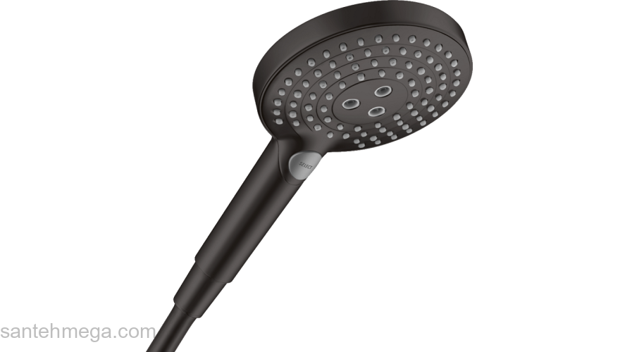 Ручной душ Hansgrohe Raindance Select S , 12 см, 3 режима 26530670, чёрный матовый. Фото
