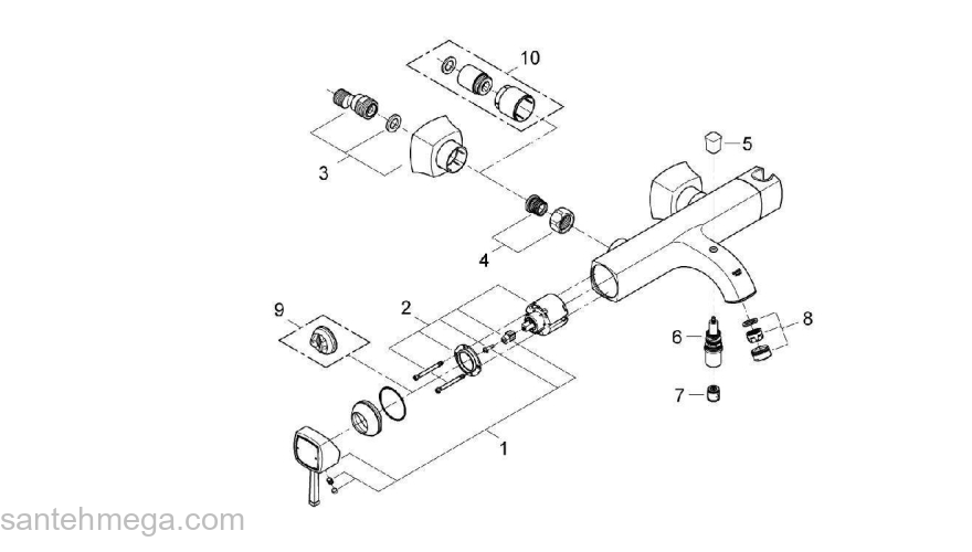 Смеситель для ванны GROHE Grandera 23317IG0. Фото