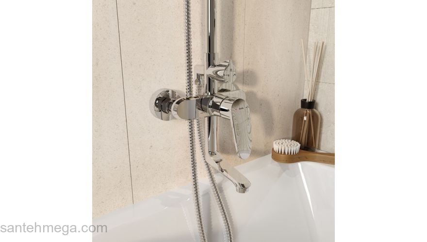 Смеситель с верхним душем и изливом Optima Home IDDIS OPTSB3Fi06. Фото