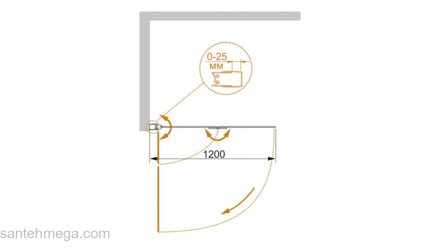 Шторка на ванну CEZARES Eco ECO-O-V-21-120/140-C-Cr. Фото