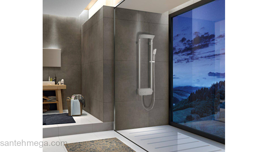 Душевая панель BLACK & WHITE Seasons W2040 Brushed Nickel. Фото