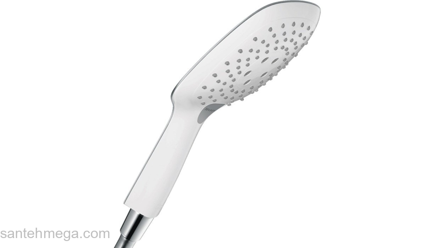 Ручной душ Hansgrohe Raindance Select E 150 3jet белый/хром 26550400. Фото