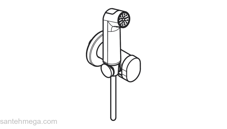 Гигиенический душ Hansgrohe S 1 jet EcoSmart+ со смесителем (внешняя часть) хром 29232000. Фото