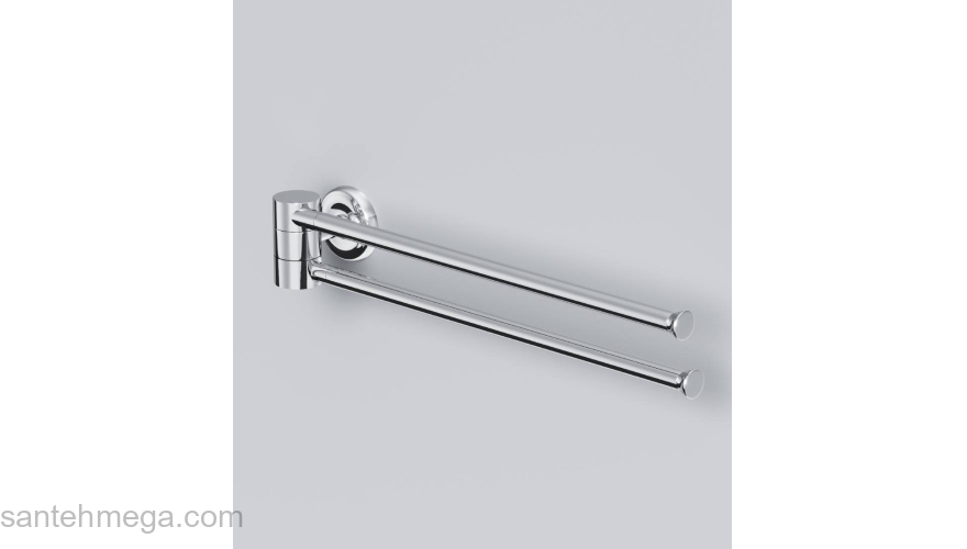 Двойная вешалка-вертушка для полотенец, 40 см AM.PM Like A8032600 для ванной комнаты. Фото