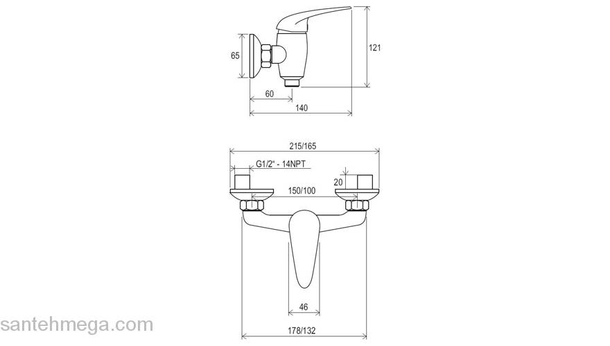 Смеситель для душа RAVAK Suzan X070006. Фото