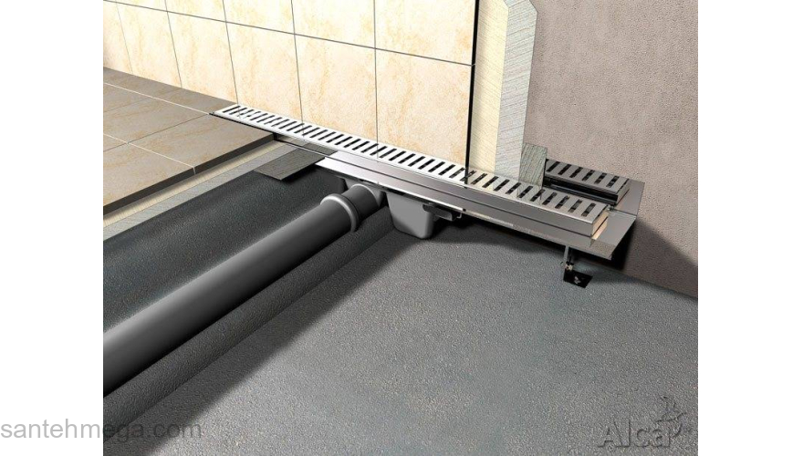 Водоотводящий желоб ALCAPLAST Flexible Low APZ104-750. Фото