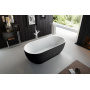 Ванна акриловая отдельностоящая BELBAGNO BB70-1700-800-W/NM Черный Матовый. Фото
