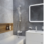 Шланг для душа белый матовый силиконовый 1,2м Optima Home IDDIS OPH12WLi19. Фото