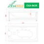 Ванна гидромассажная EVA GOLD OLB-842R. Фото