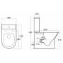 Чаша унитаза безободкового BELBAGNO Piano P-trap BB1223CPR. Фото