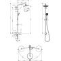 Душевая система Hansgrohe Croma 220 Showerpipe 27224000. Фото