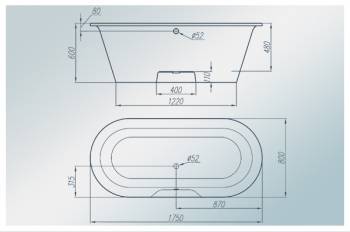Ванна CASTONE Виктория 175х80. Фото