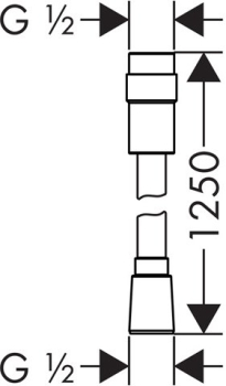 Шланг для душа Hansgrohe Isiflex 1.25м с регулировкой напора воды 28249000. Фото
