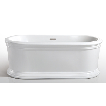 Ванна акриловая AZARIO TOUR 1800x900x600, свободностоящая, в комплекте с сифоном и металлической рамой, белая TOU18090. Фото