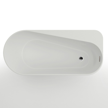 Ванна акриловая AZARIO FANO 1700х800х600 пристенная, в комплекте с сифоном и металлической рамой, правая FAN17080 R. Фото