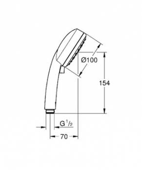 Ручной душ GROHE Tempesta New Cosmopolitan 27571001. Фото