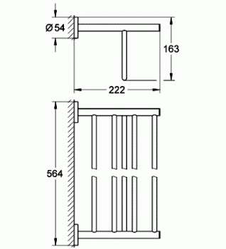 Полотенцедержатель GROHE BauCosmopolitan 40462000 для ванной комнаты. Фото