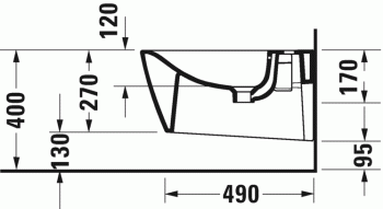 Биде подвесное DURAVIT VIU 2292150000. Фото