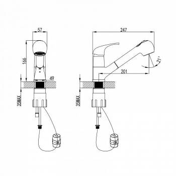 Смеситель для кухни Davis DA2SBP0M05 Milardo. Фото
