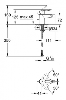 Смеситель для биде GROHE BauLoop 23339000. Фото