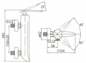 Смеситель для душа BELBAGNO Volturno VOL-ESDM-CRM. Фото