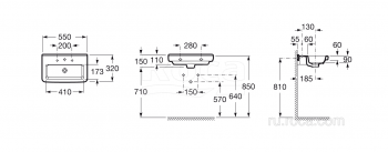 Раковина подвесная ROCA Dama-N 55х32 327787000. Фото