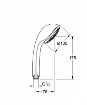 Ручной душ GROHE Trio Relexa 28793000. Фото