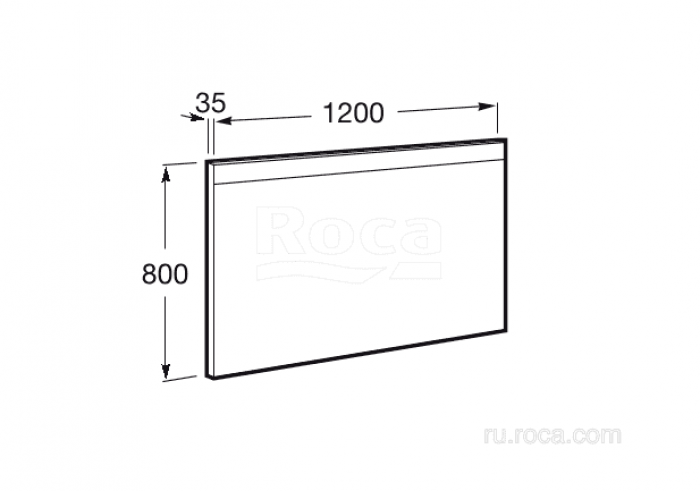 Зеркало ROCA Prisma LED 120 812262000. Фото