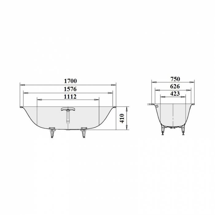 Ванна стальная KALDEWEI Silenio 170х75  + easy clean мод. 674 267400013001 267400013001. Фото