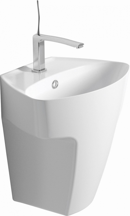 Подвесная раковина-моноблок BIEN Mineral 450х345 MNLM04501FD1W3000. Фото