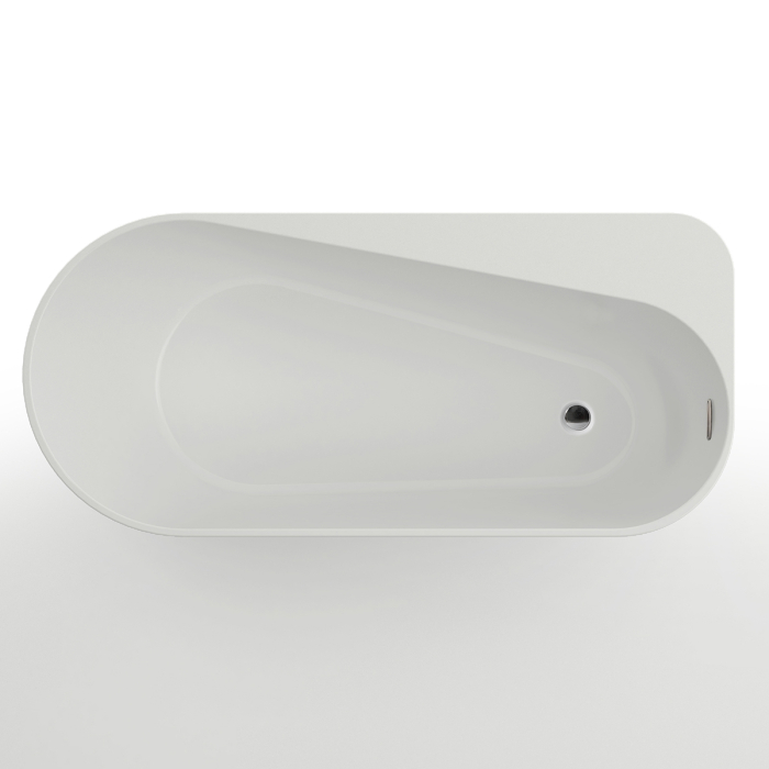 Ванна акриловая AZARIO FANO 1700х800х600 пристенная, в комплекте с сифоном и металлической рамой, правая FAN17080 R. Фото