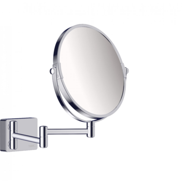 Косметическое зеркало AddStoris Hansgrohe 41791000, хром для ванной комнаты. Фото