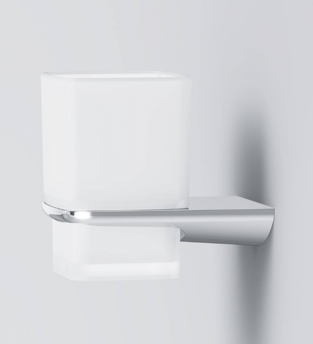 Стеклянный стакан с настенным держателем AM.PM Inspire 2.0 A50A34300 для ванной комнаты. Фото