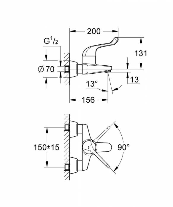 Смеситель для раковины GROHE Euroeco Special 32794000. Фото