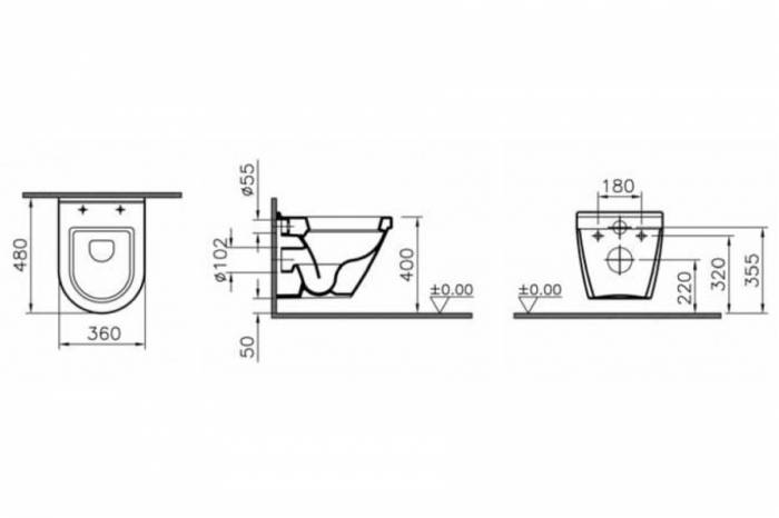 Унитаз подвесной Vitra S50 5320B003-0075. Фото