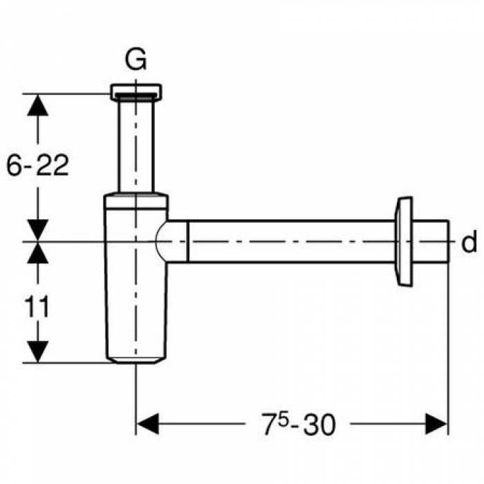 Сифон для раковины GEBERIT 151.034.21.1. Фото