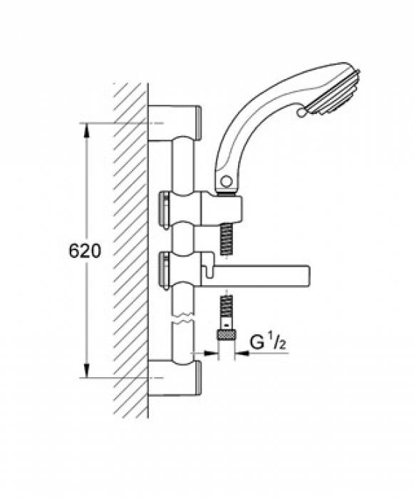 Душевой гарнитур GROHE Relexa Plus 28656000. Фото