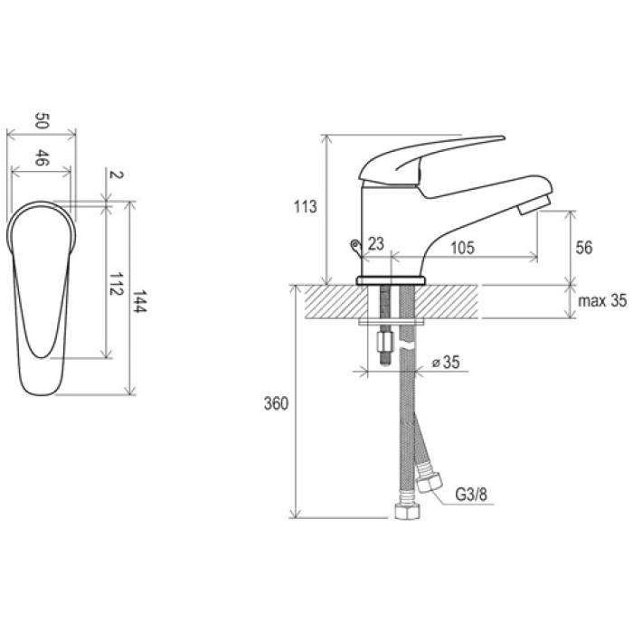 Смеситель для раковины RAVAK Suzan X070002. Фото