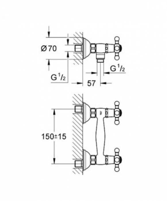 Смеситель для душа GROHE Sinfonia 26000000. Фото