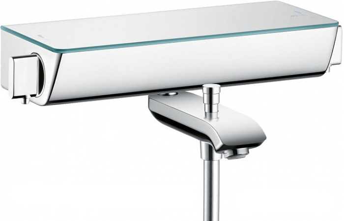 Душевая стойка Hansgrohe Raindance Select Showerpipe хром/белая полочка 360 27113400. Фото