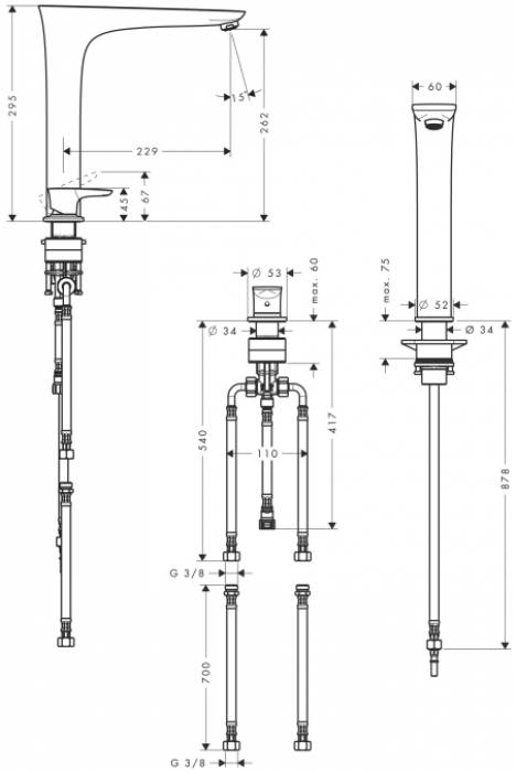 Смеситель для кухни HANSGROHE PuraVida 15812000. Фото