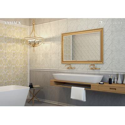 Керамин Панно Дамаск 3С 275х400 светло-бежевый